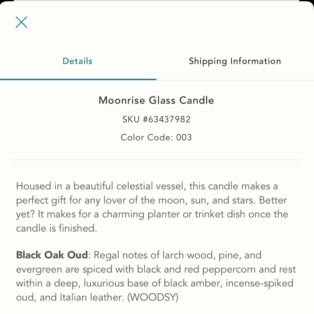 Anthropologie Moonrise Glass Candle - Picture 3 of 7